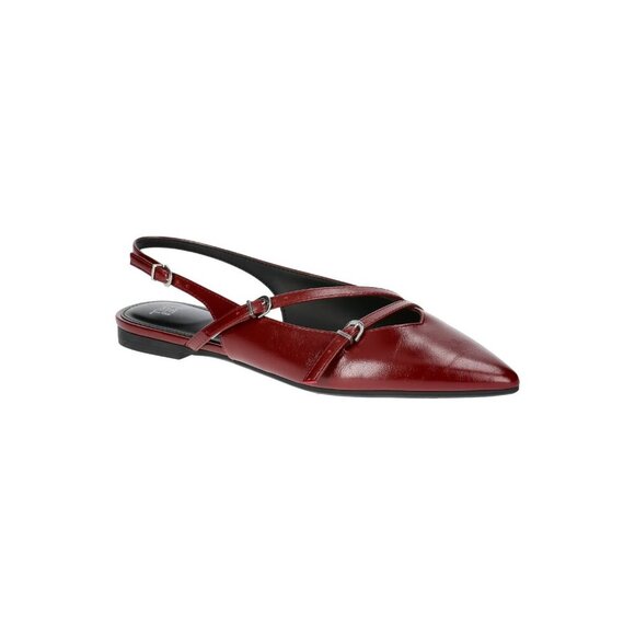 Time And Tru Shoes - Time and Tru Women's Strappy Sling Back Flats, Size 10, Flat Heel, Burgundy
